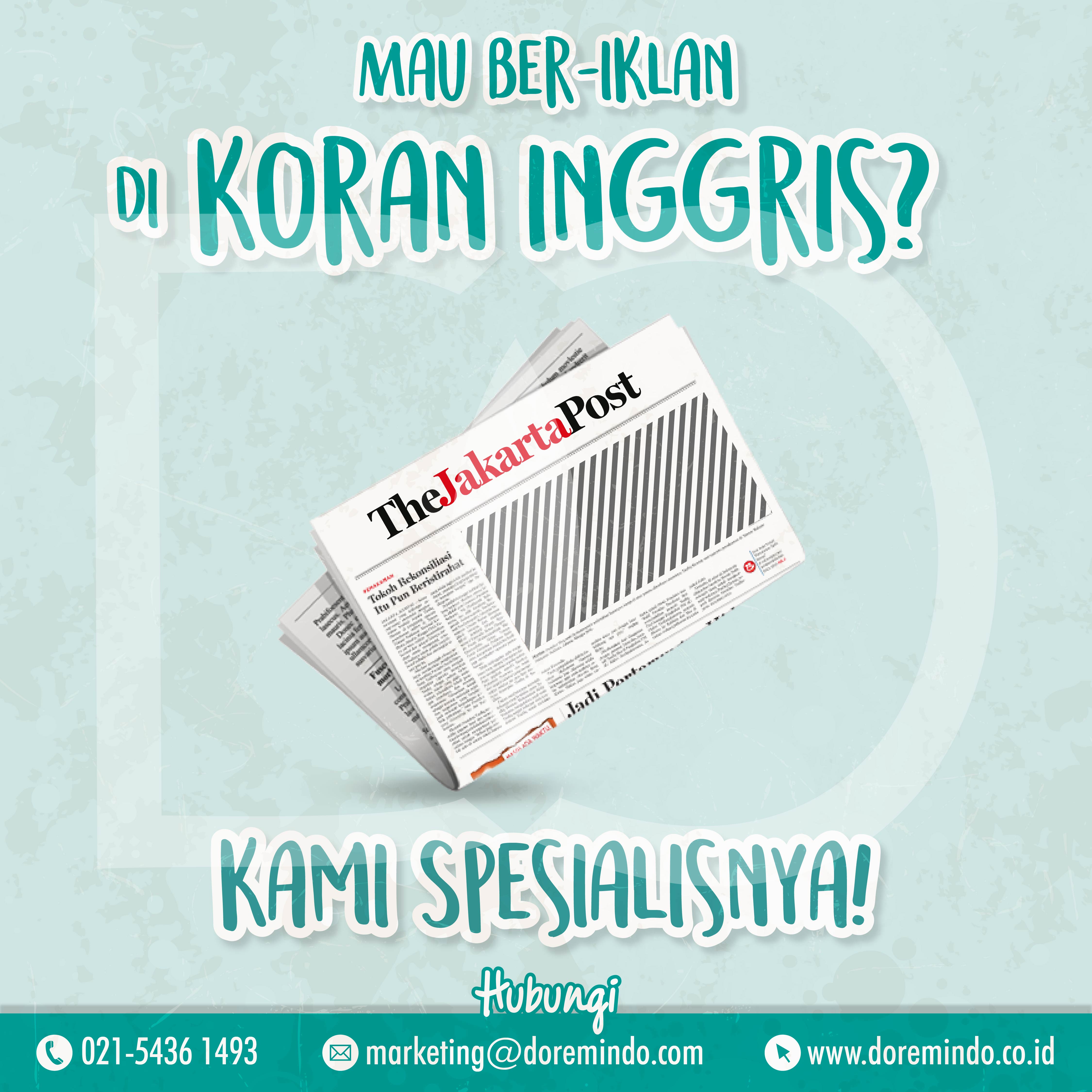 Iklan Koran The Jakarta Post Mail marketing doremindo