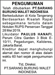 iklan pengumuman rups - contoh